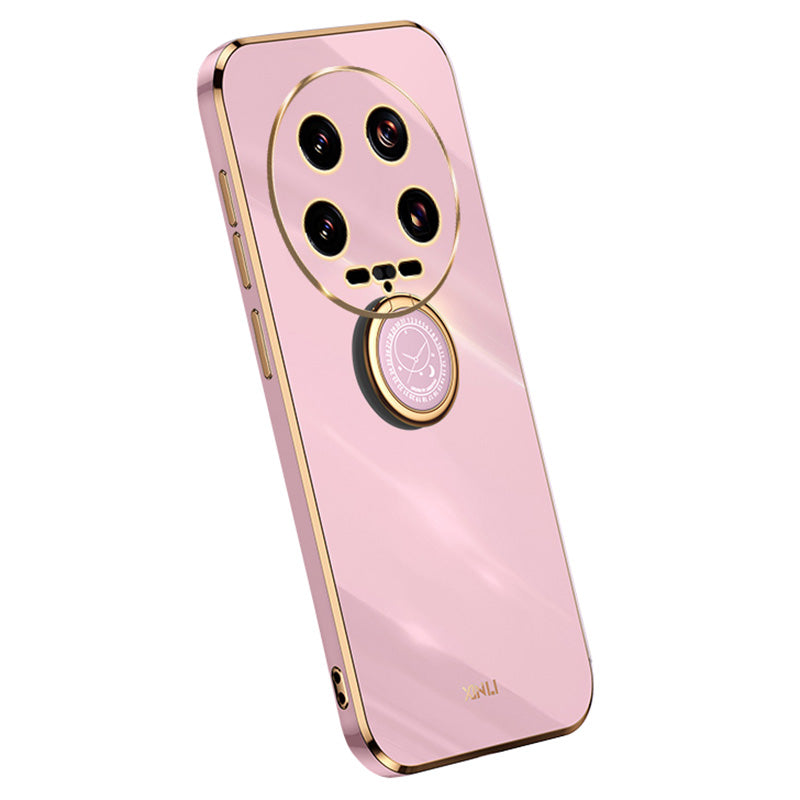 XINLI For Xiaomi 14 Ultra TPU Case Electroplating Phone Cover with Ring Holder Kickstand XINLI For Xiaomi 14 Ultra TPU Case Electroplating Phone Cover with Ring Holder Kickstand